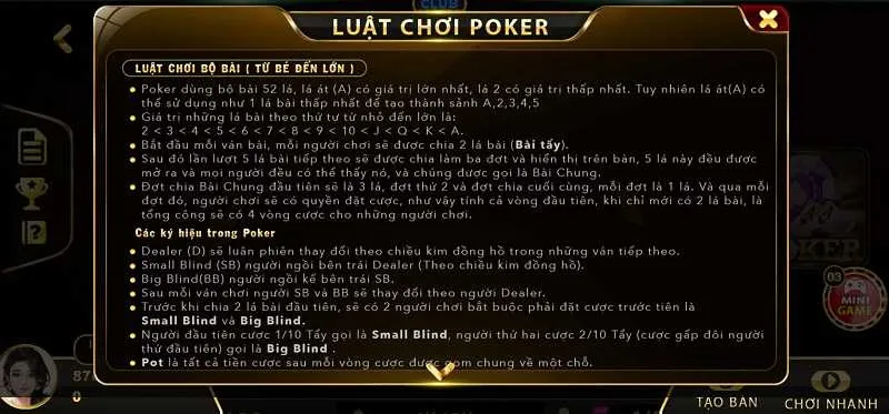 Luật chơi Poker cho người mới